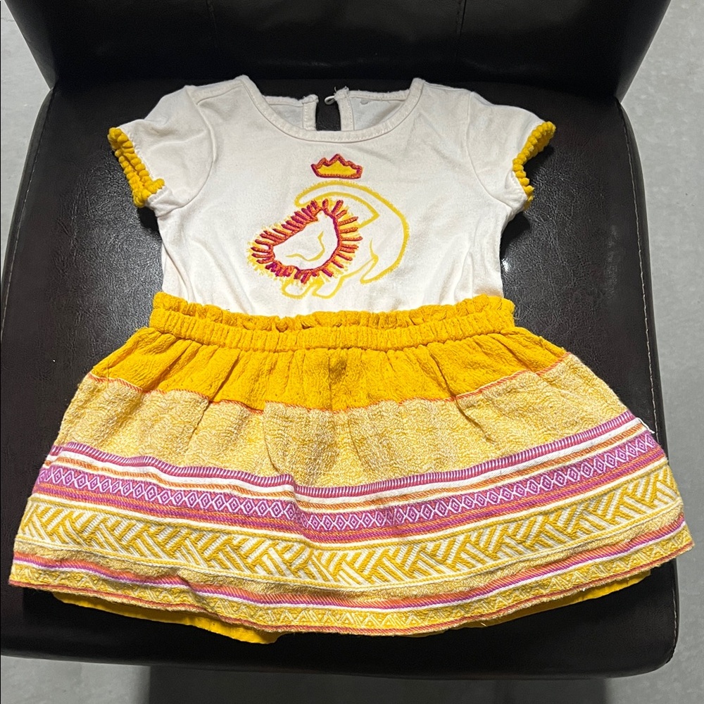 Colorful Toddler Dress with Embroidered Design